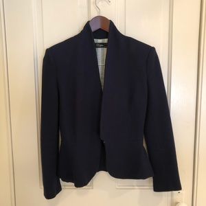 Zara Navy Peplum Blazer
